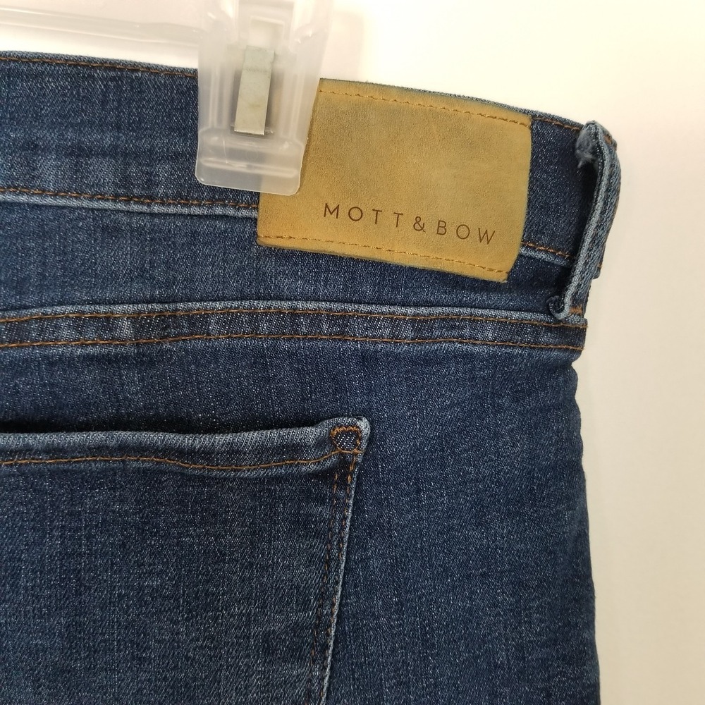 Mott & Bow Men Straight Jeans Sz 40 x 32 Blue Denim Classic Stretchy City Work - Picture 5 of 8